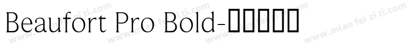 Beaufort Pro Bold字体转换